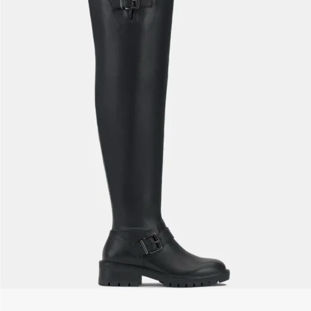 New In Box * Vince Camuto “Abrila” Black Knee-High Women's Boots - Wide Calf - Picture 2 of 3